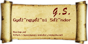 Gyöngyösi Sándor névjegykártya