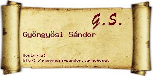 Gyöngyösi Sándor névjegykártya