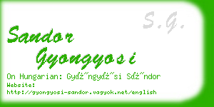 sandor gyongyosi business card